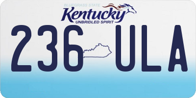 KY license plate 236ULA