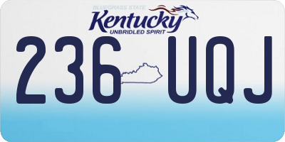KY license plate 236UQJ