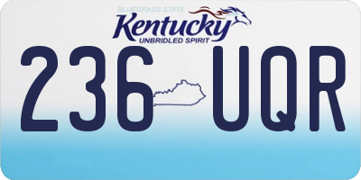 KY license plate 236UQR