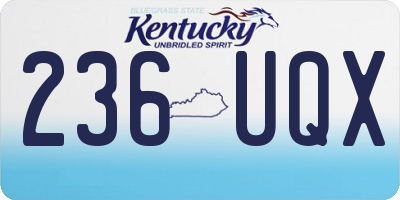 KY license plate 236UQX