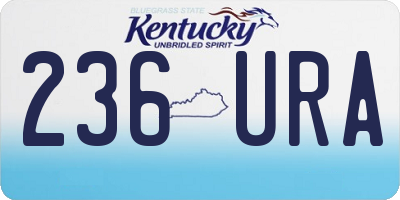 KY license plate 236URA