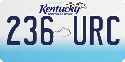 KY license plate 236URC
