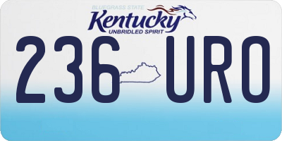 KY license plate 236URO