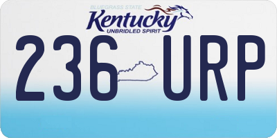 KY license plate 236URP