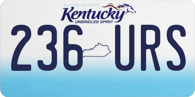 KY license plate 236URS