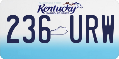 KY license plate 236URW