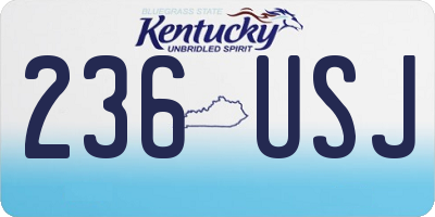 KY license plate 236USJ