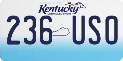 KY license plate 236USO