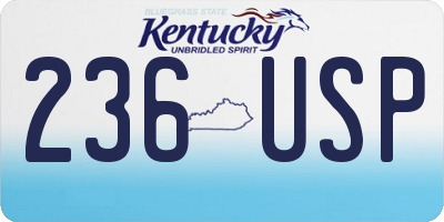 KY license plate 236USP