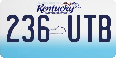 KY license plate 236UTB
