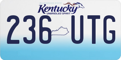 KY license plate 236UTG