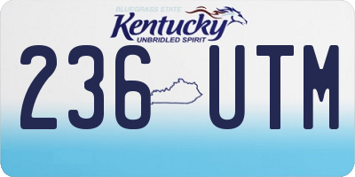 KY license plate 236UTM
