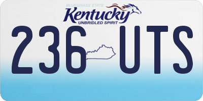 KY license plate 236UTS
