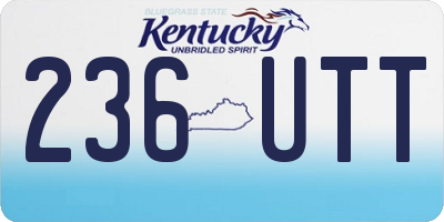 KY license plate 236UTT