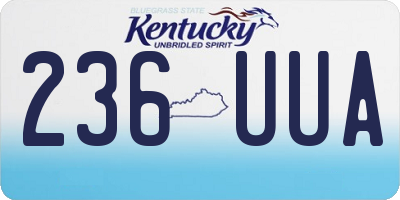 KY license plate 236UUA