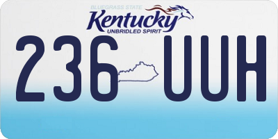 KY license plate 236UUH