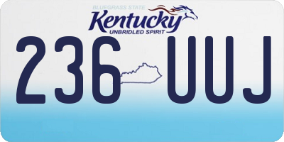 KY license plate 236UUJ