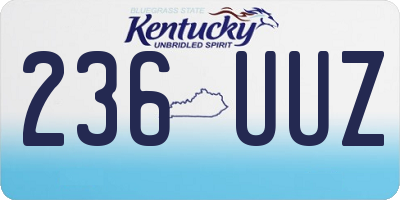 KY license plate 236UUZ