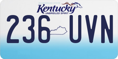 KY license plate 236UVN