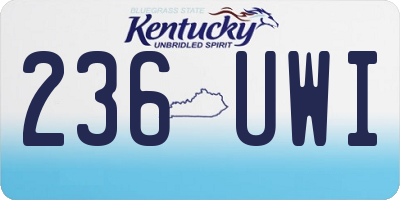 KY license plate 236UWI