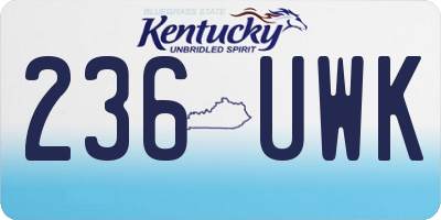 KY license plate 236UWK