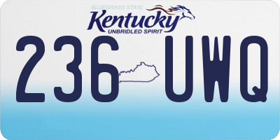 KY license plate 236UWQ