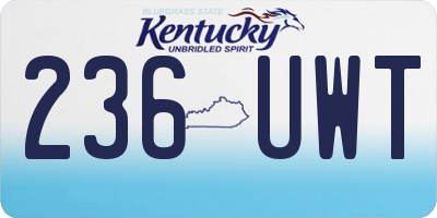 KY license plate 236UWT