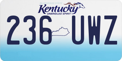 KY license plate 236UWZ