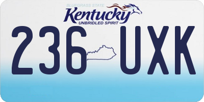KY license plate 236UXK