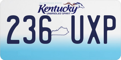 KY license plate 236UXP