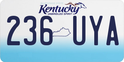 KY license plate 236UYA