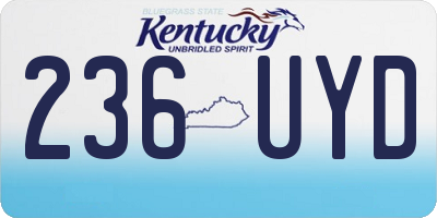 KY license plate 236UYD