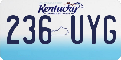 KY license plate 236UYG