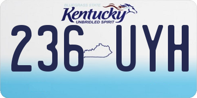 KY license plate 236UYH