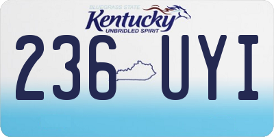 KY license plate 236UYI
