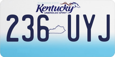 KY license plate 236UYJ