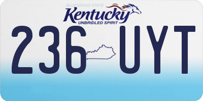 KY license plate 236UYT