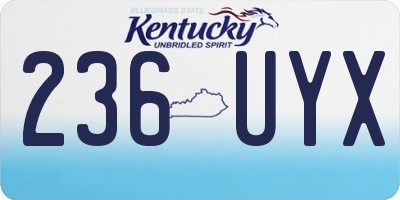 KY license plate 236UYX