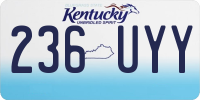 KY license plate 236UYY