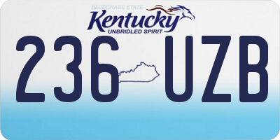 KY license plate 236UZB