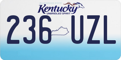KY license plate 236UZL