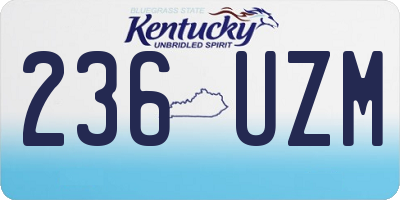 KY license plate 236UZM
