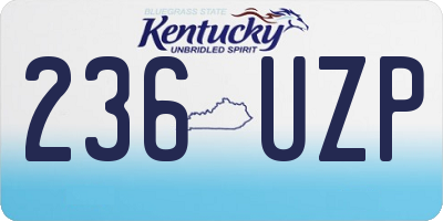 KY license plate 236UZP