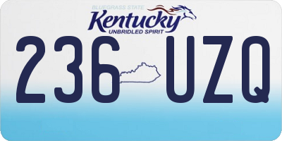KY license plate 236UZQ