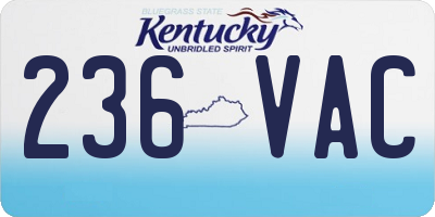 KY license plate 236VAC