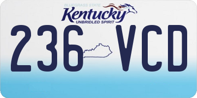 KY license plate 236VCD