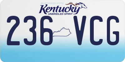 KY license plate 236VCG