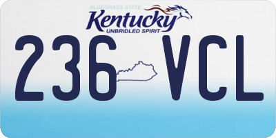 KY license plate 236VCL