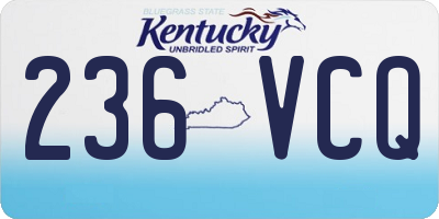 KY license plate 236VCQ
