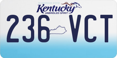 KY license plate 236VCT